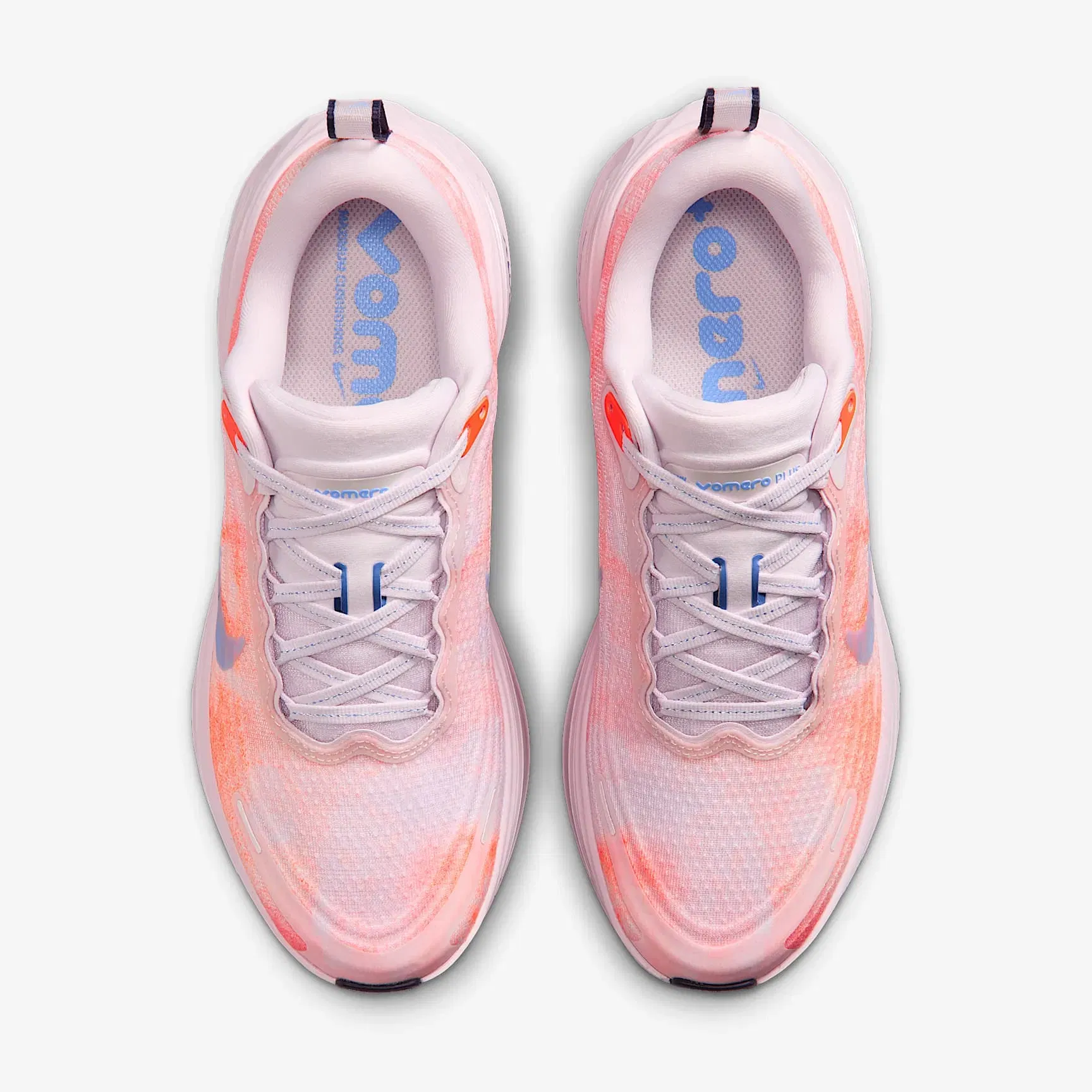 Nike Vomero Plus Women's Road Running Shoes Color: Bleached Lilac/Royal Pulse-Hyper Crimson Style: IV5737-500