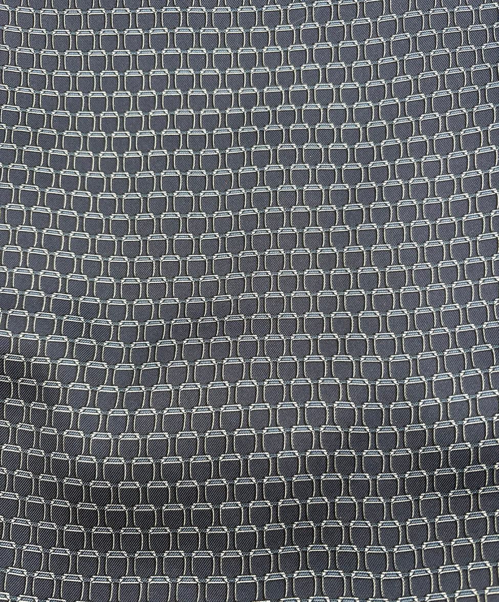 Hermes Blue Silk Print Cashmere Wool Scarf