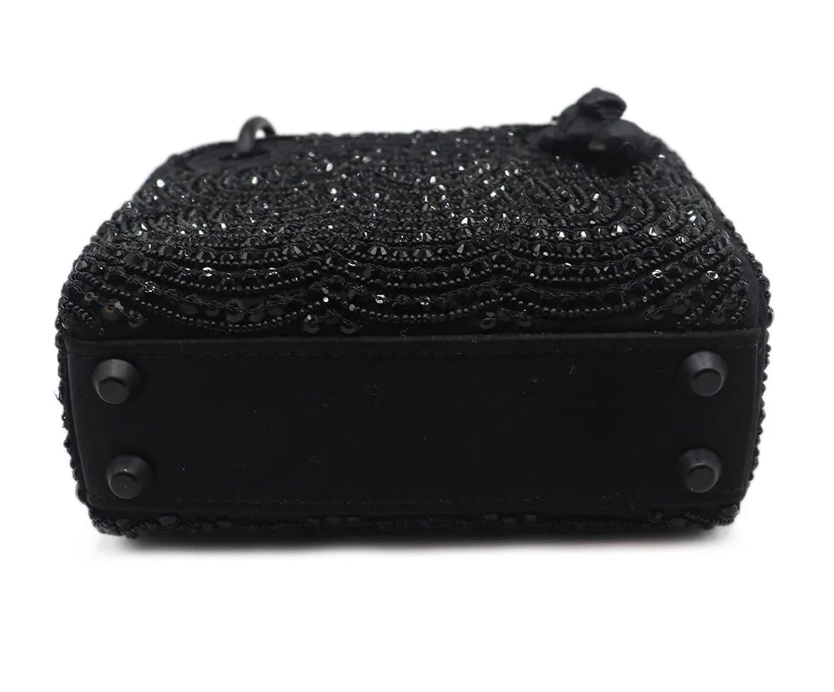 Dior Mini Dior Black Beaded Handbag