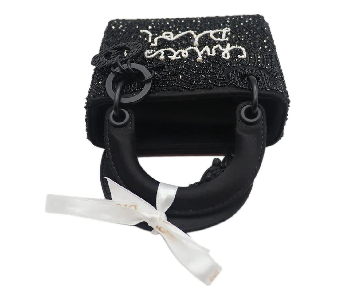 Dior Mini Dior Black Beaded Handbag
