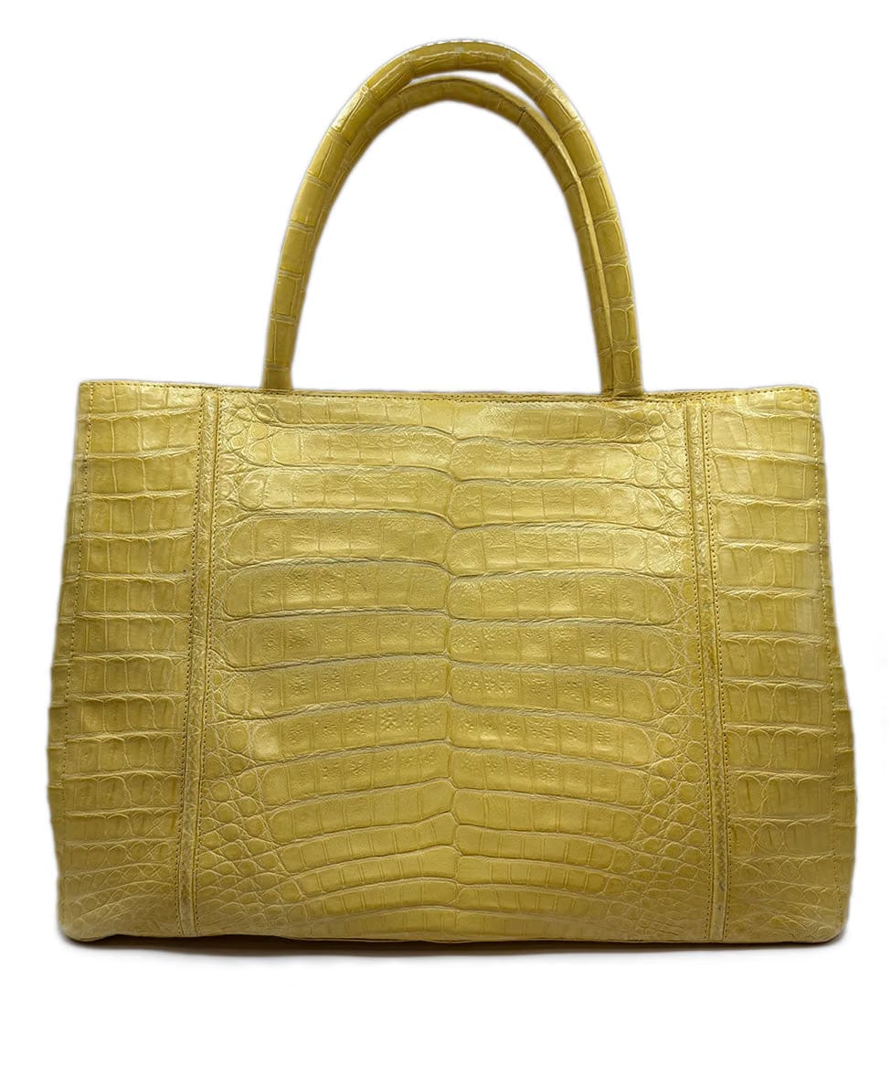 Nancy Gonzalez Yellow Crocodile Leather Handbag