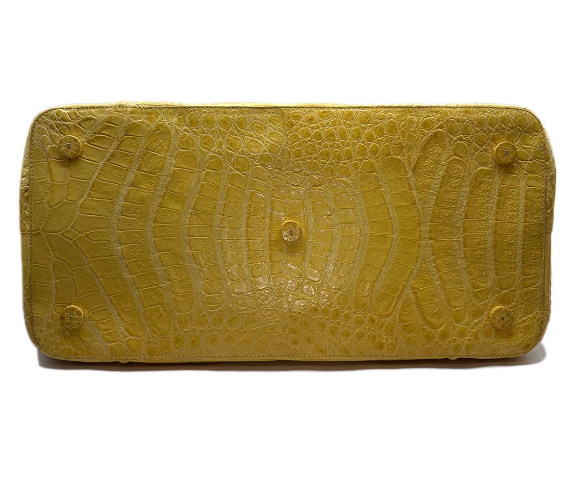 Nancy Gonzalez Yellow Crocodile Leather Handbag