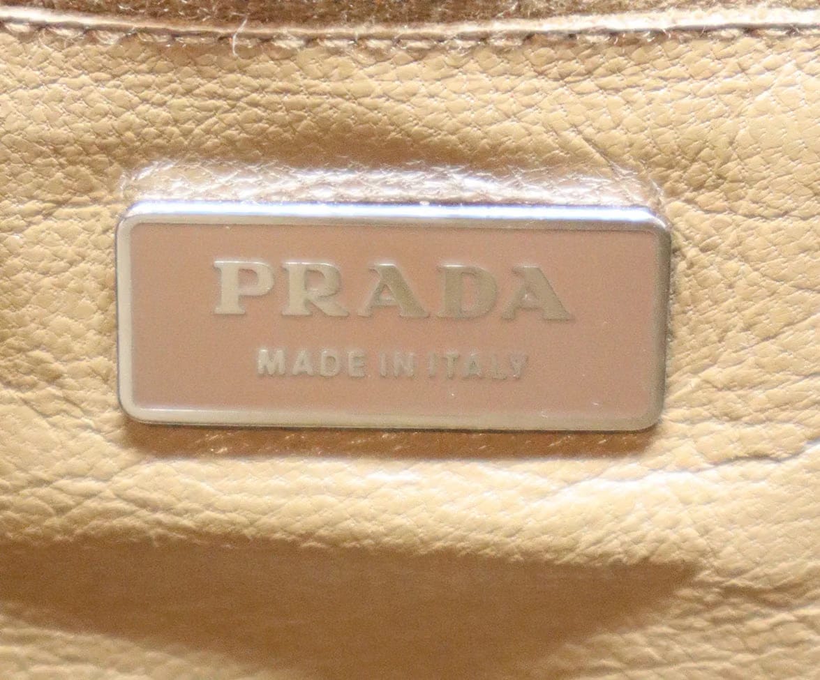 Prada Rust Brown Leather Shoulder Bag