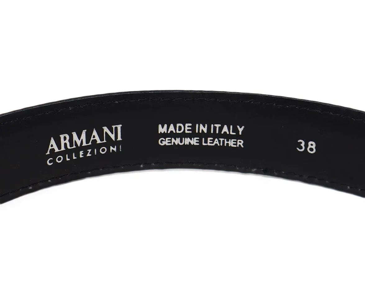 Armani Collezioni Black Satin Belt