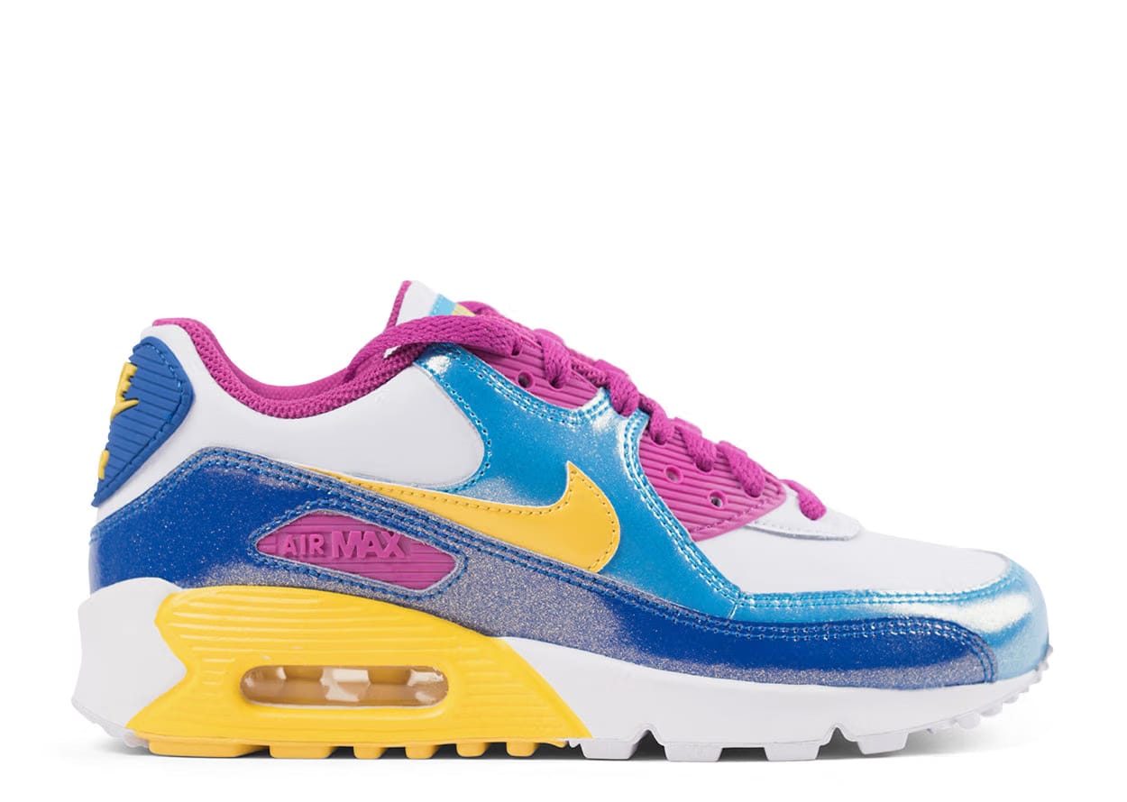 Nike Air Max 90 2007 'White Blue Midwest Gold' (GS/Juniors)
