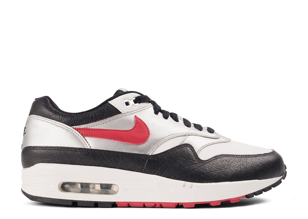 Nike Air Max 1 'Metallic Silver Black Red' (2008)