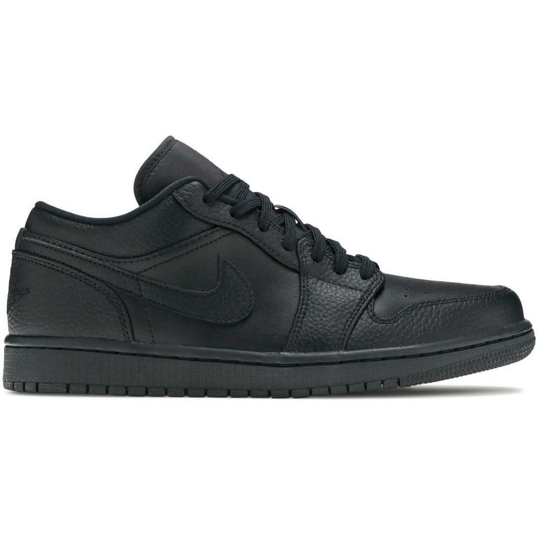 Air Jordan 1 Low 'Triple Black' Tumbled Leather (2020)