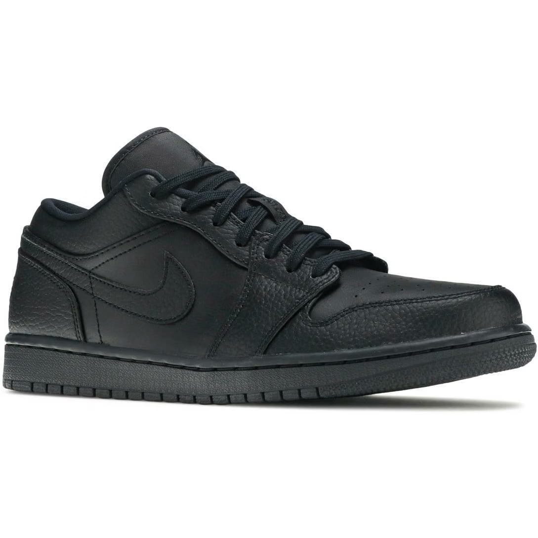 Air Jordan 1 Low 'Triple Black' Tumbled Leather (2020)