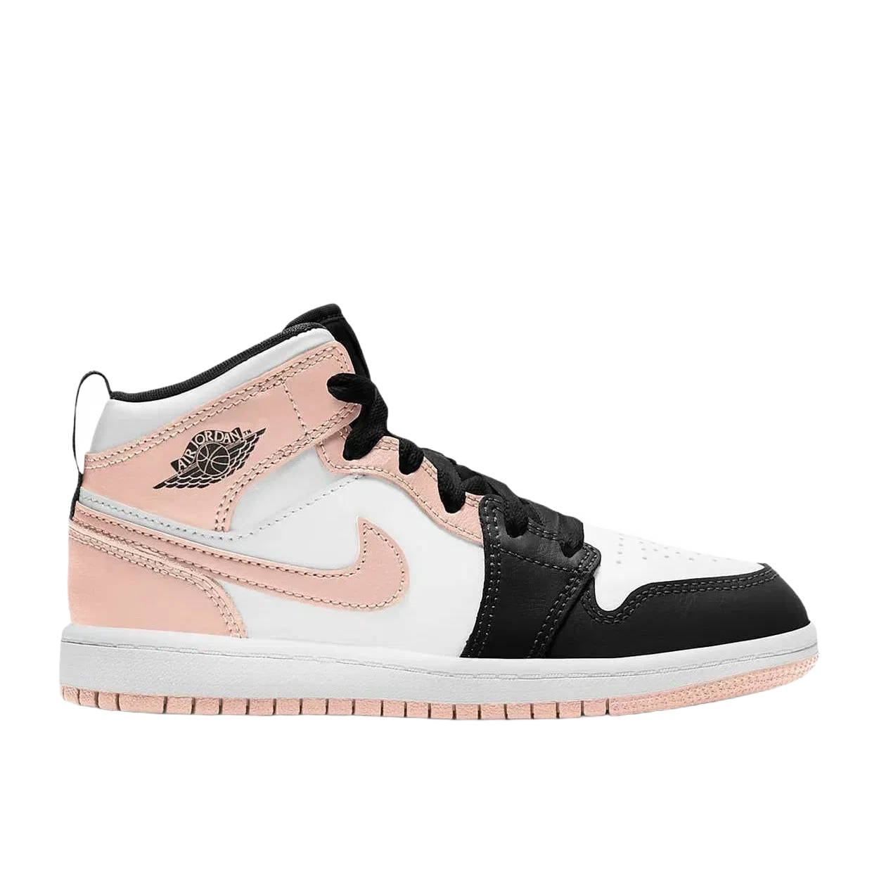 Air Jordan 1 Mid 'Arctic Orange Black Toe' (PS/Kids)