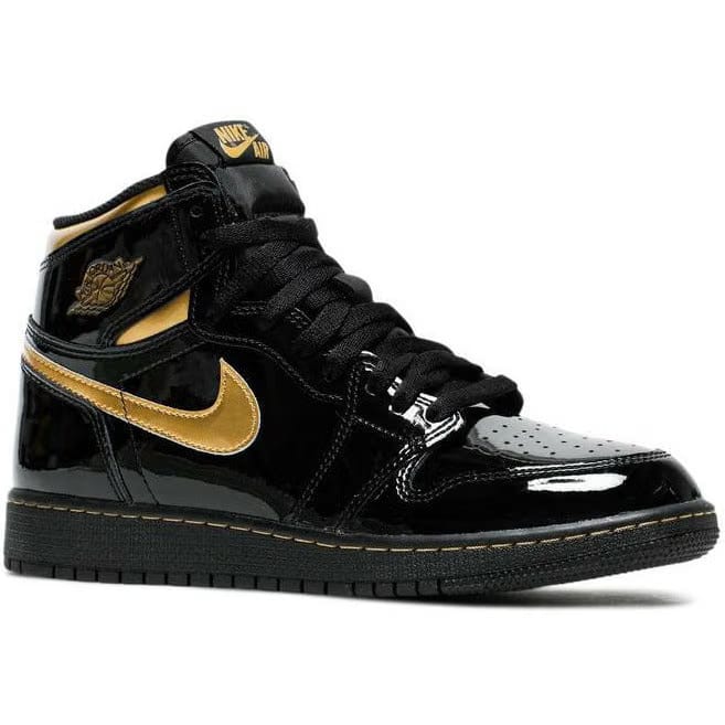 Air Jordan 1 Retro High Patent 'Black Metallic Gold' (2020)