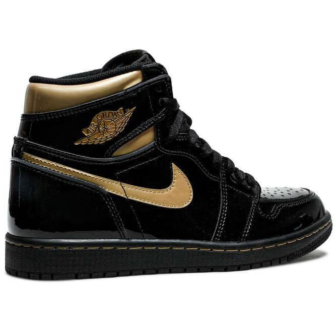 Air Jordan 1 Retro High Patent 'Black Metallic Gold' (2020)