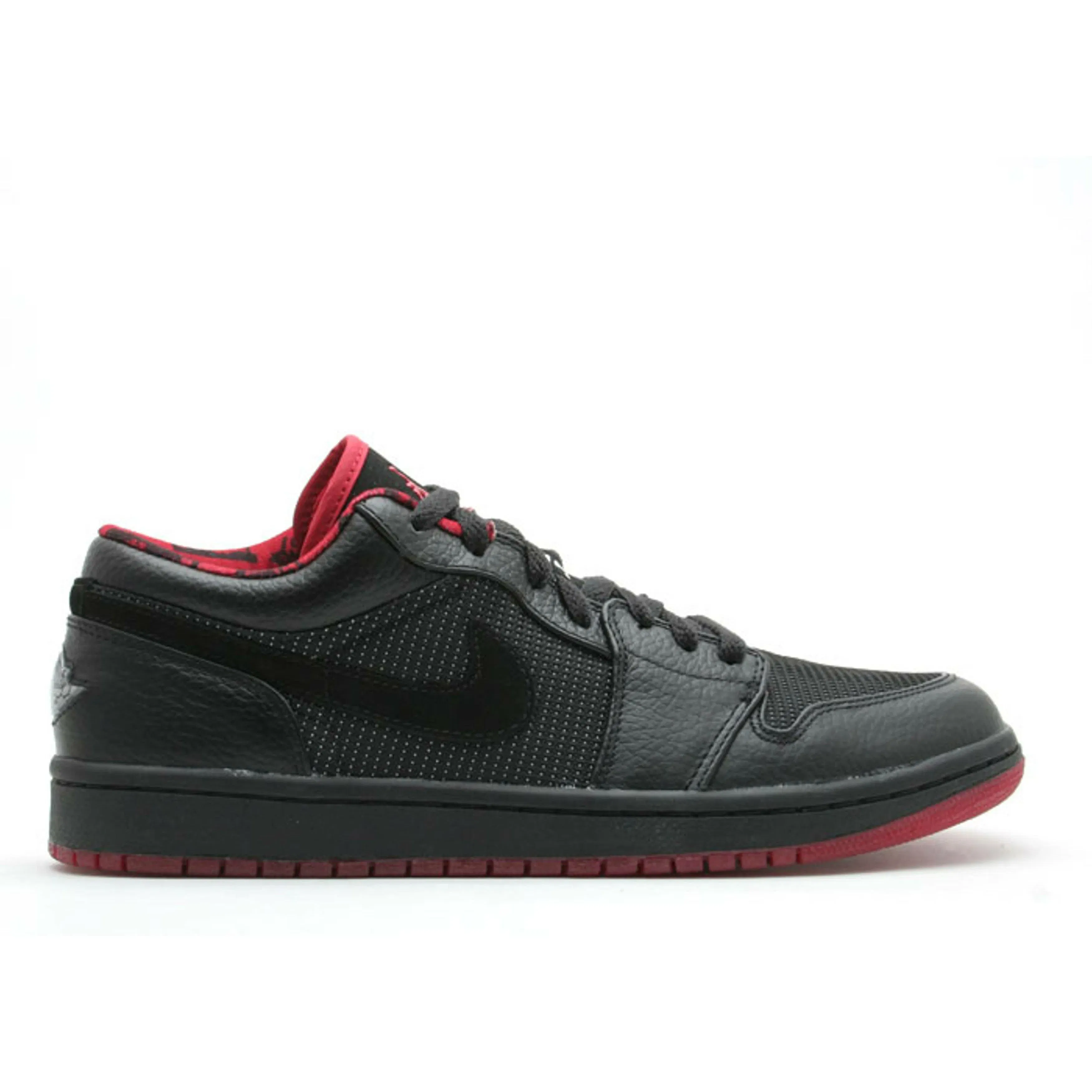 Air Jordan 1 Retro Low 'Black Metallic Silver Varsity Red' (2007)