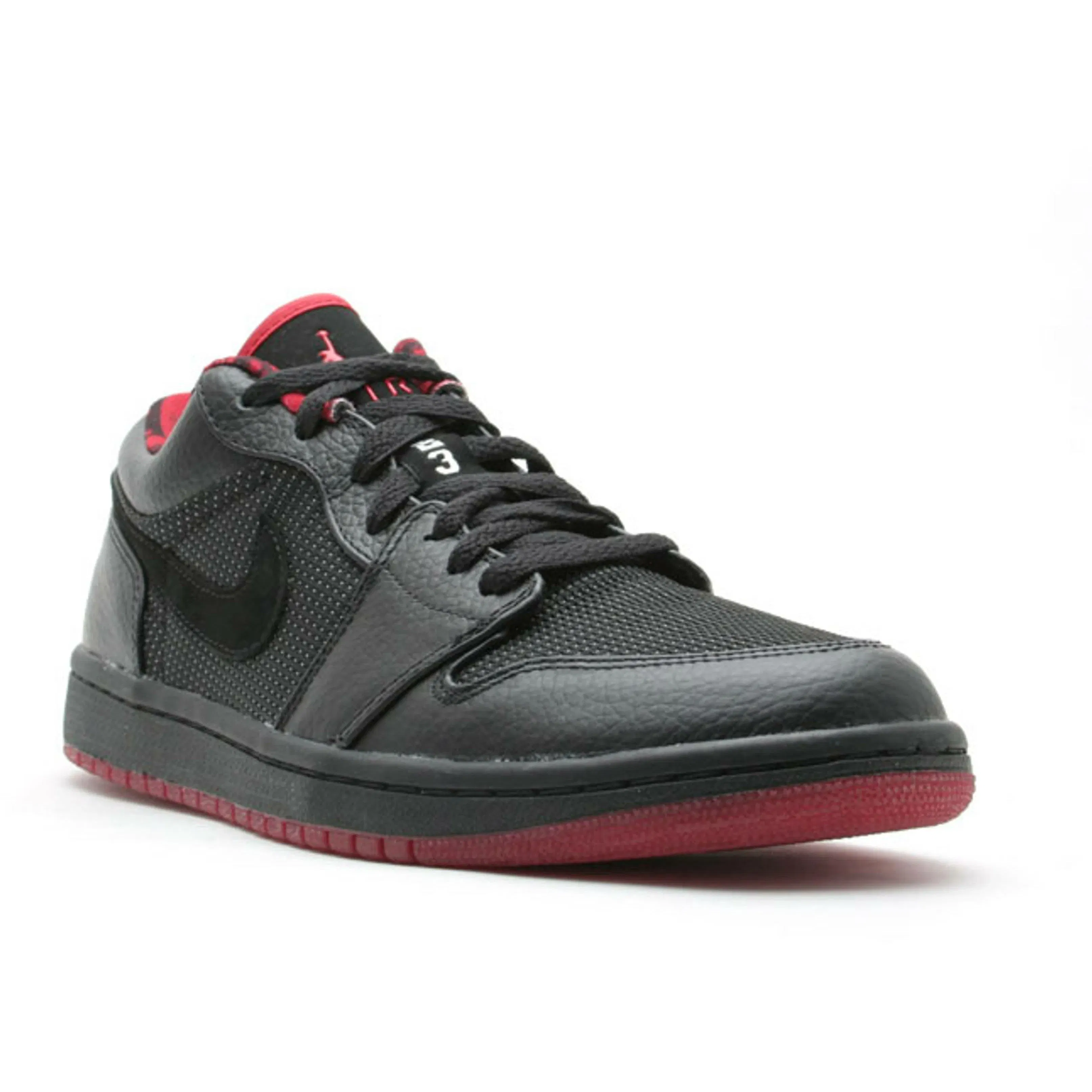 Air Jordan 1 Retro Low 'Black Metallic Silver Varsity Red' (2007)