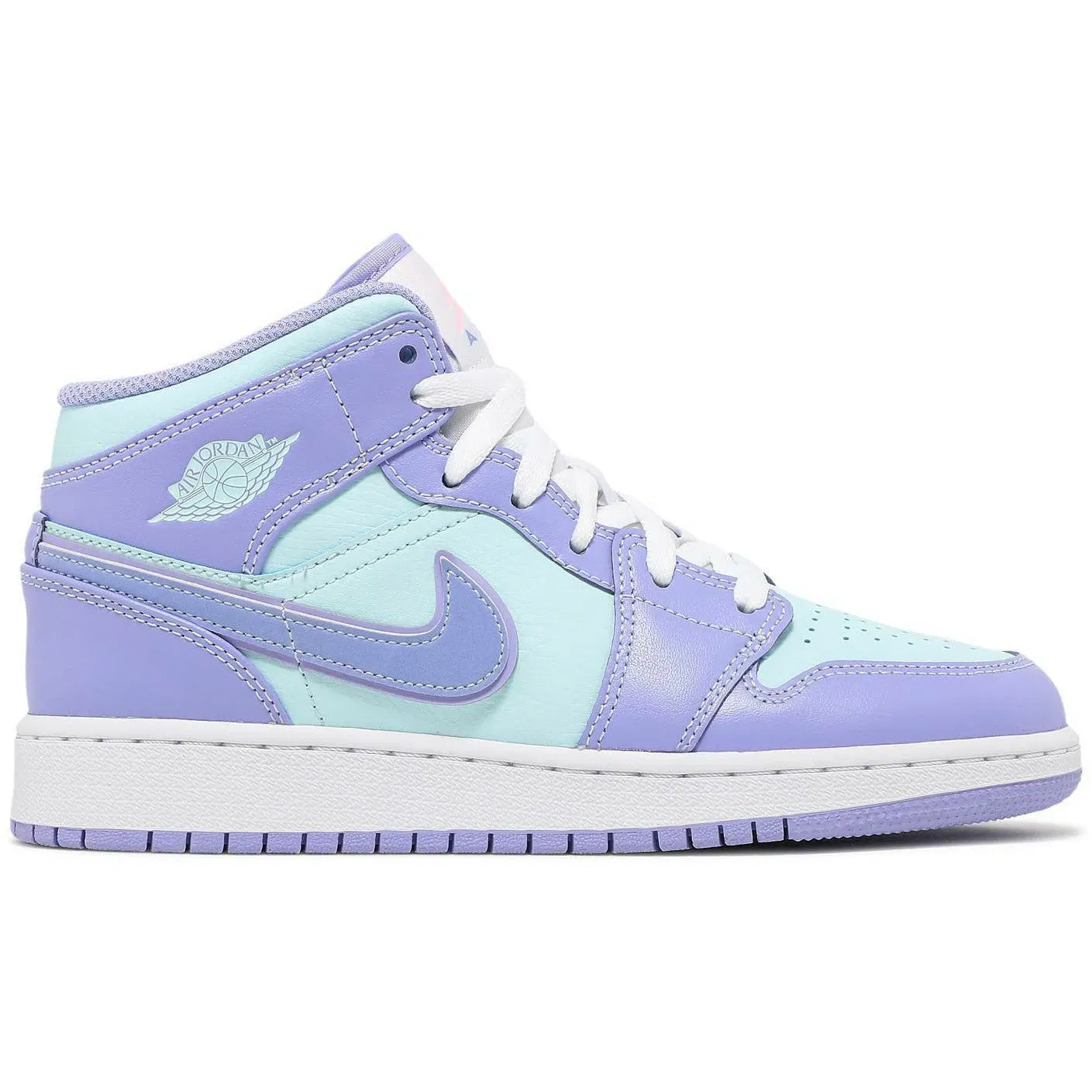 Air Jordan 1 Mid 'Purple Aqua' (GS/Juniors) (2021)
