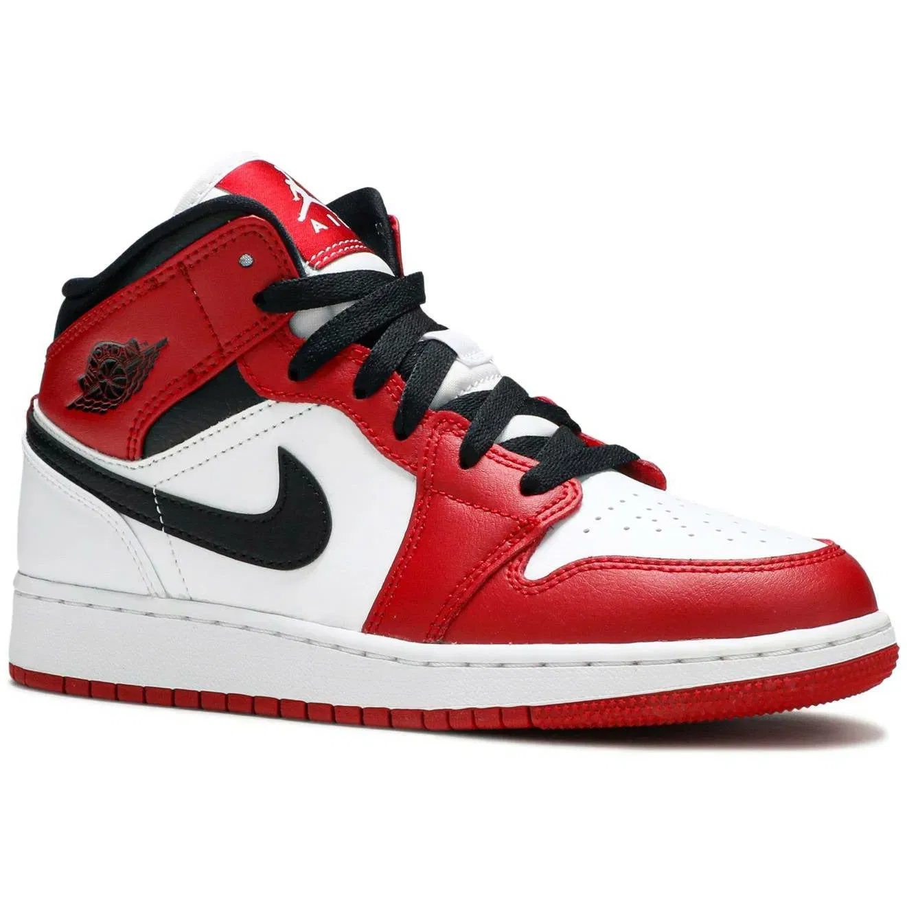 Air Jordan 1 Mid 'Chicago White Toe' (GS/Juniors) (2020)