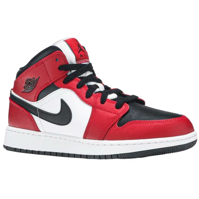 Air Jordan 1 Mid 'Chicago Black Toe' (GS/Juniors) (2020)