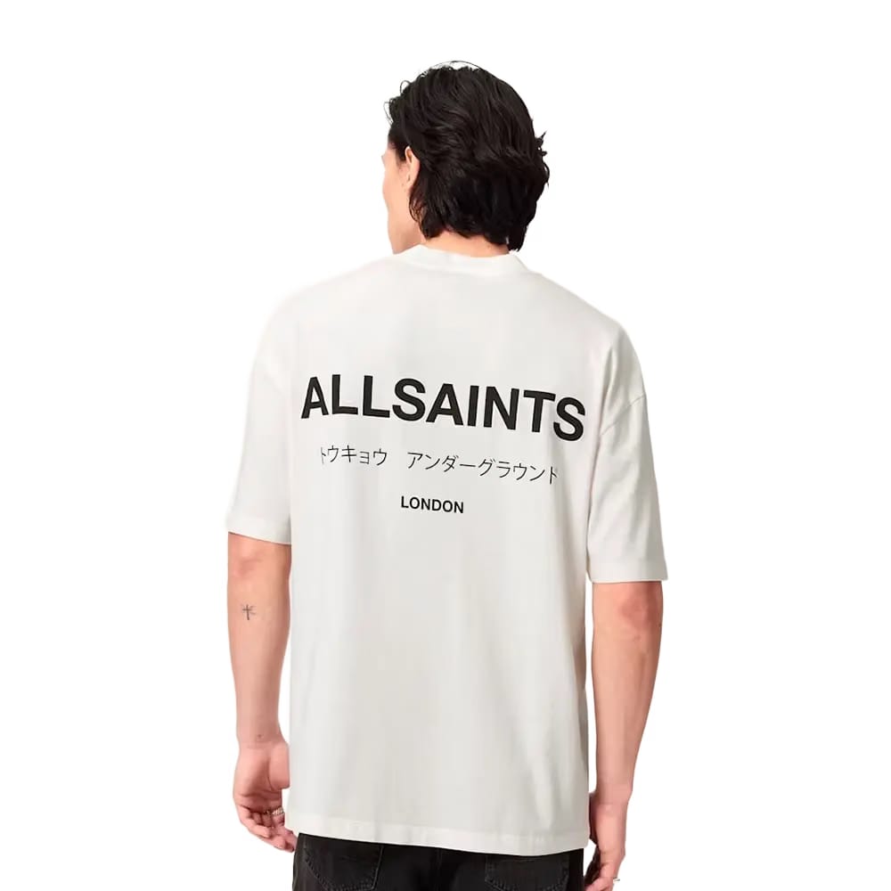 ALLSAINTS Underground Oversized Crew Neck T-Shirt Ashen White