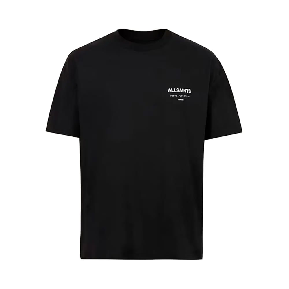 ALLSAINTS Underground Oversized Crew Neck T-Shirt Jet Black