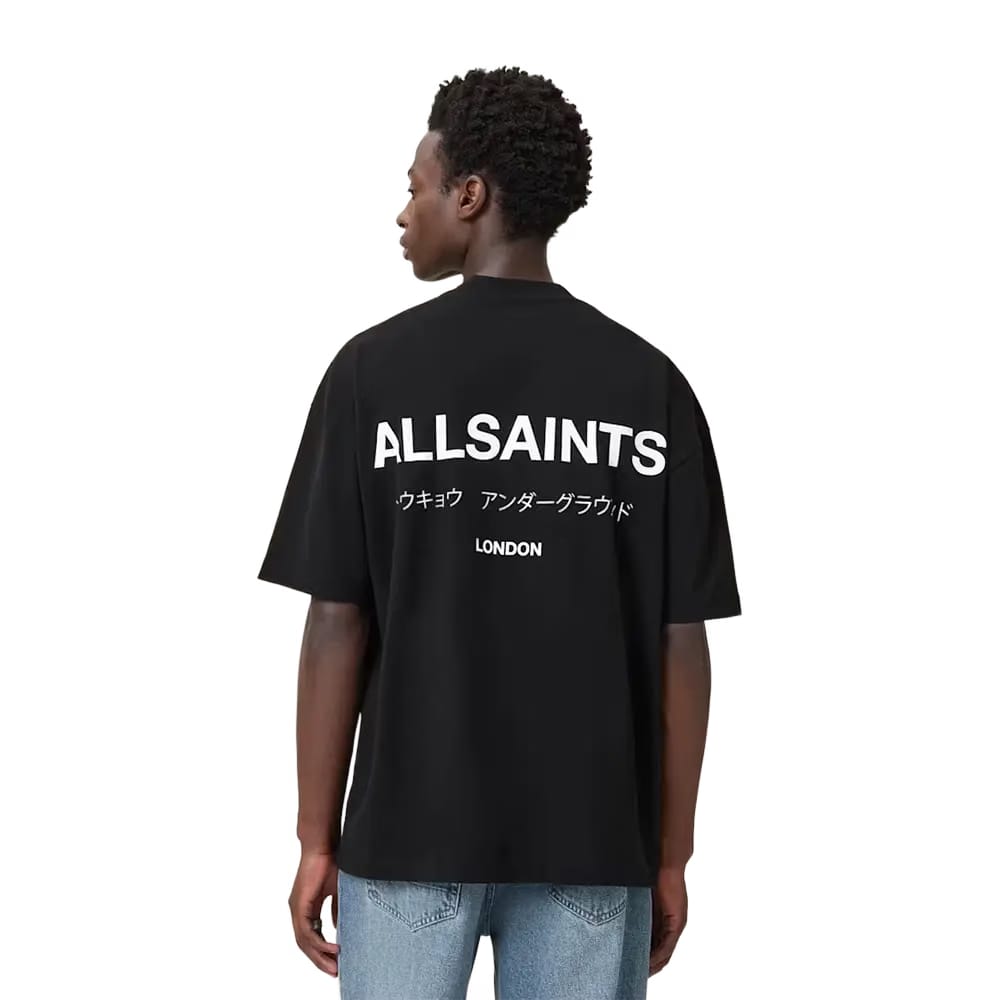 ALLSAINTS Underground Oversized Crew Neck T-Shirt Jet Black