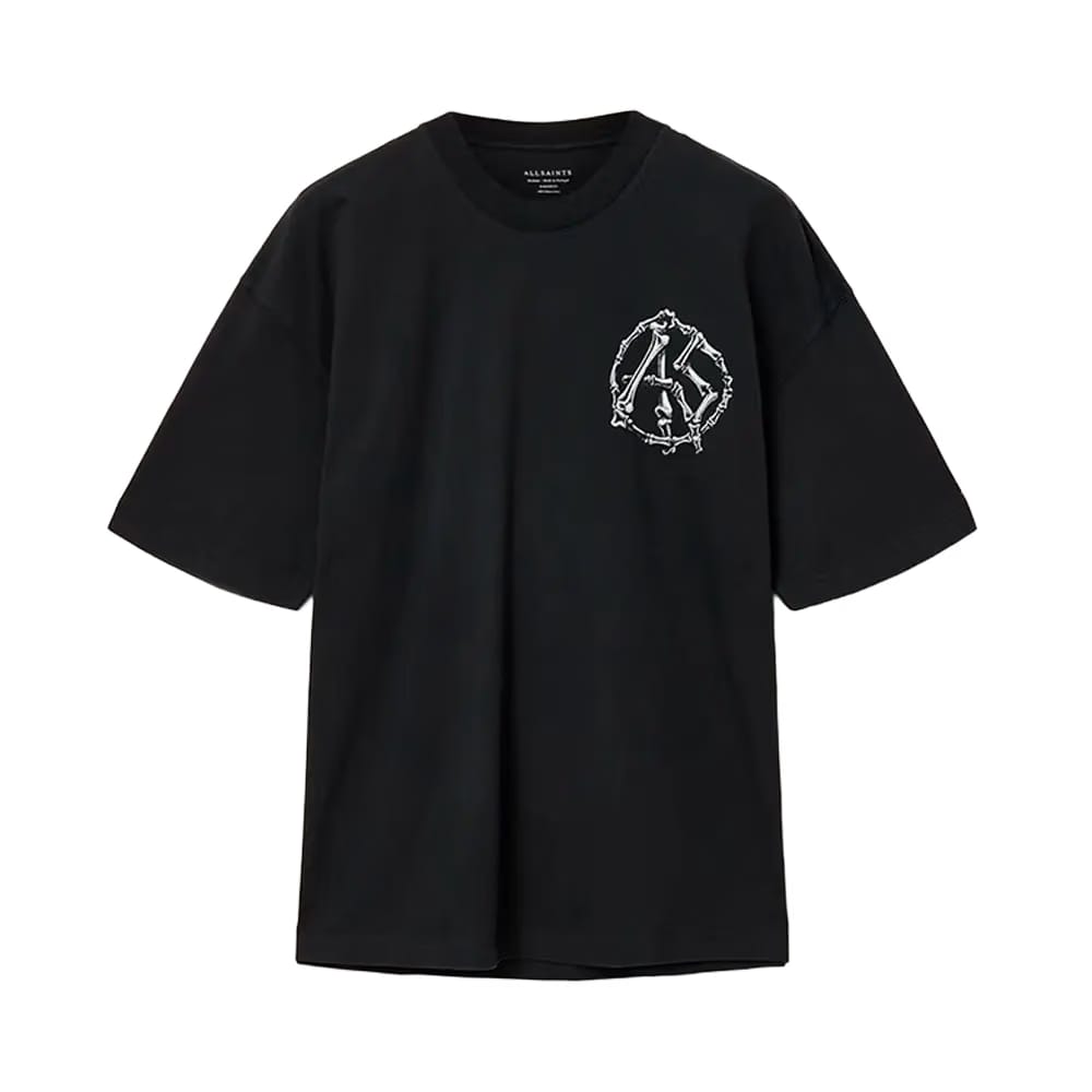 ALLSAINTS Anatomica Oversized T-Shirt Washed Black