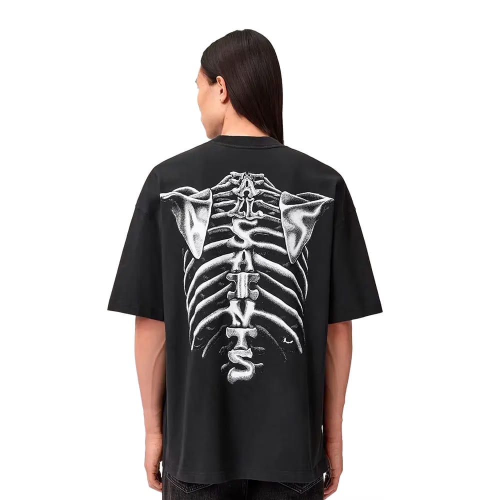 ALLSAINTS Anatomica Oversized T-Shirt Washed Black