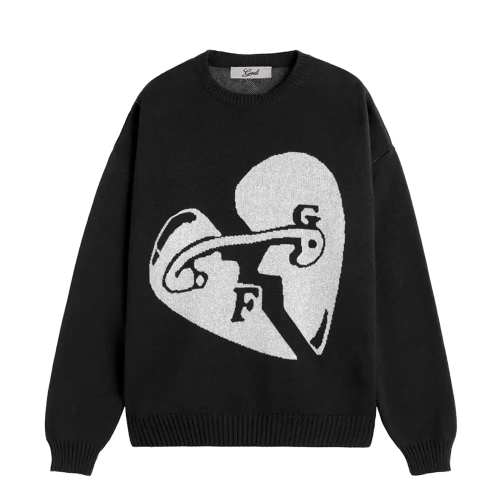 Fakegods Valentines Knitted Sweater Black