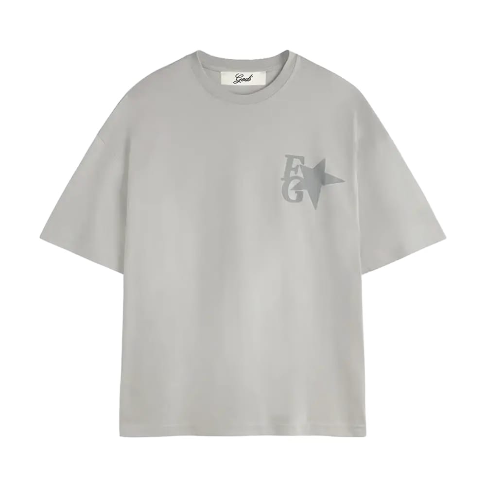 Fakegods Star Boxy Tee Light Grey