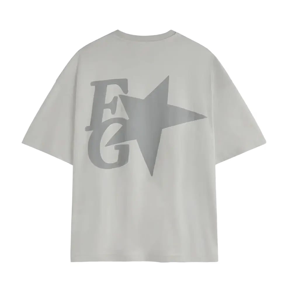 Fakegods Star Boxy Tee Light Grey