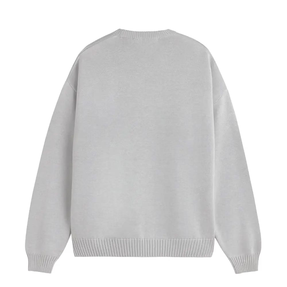 Fakegods Valentines Knitted Sweater Light Grey