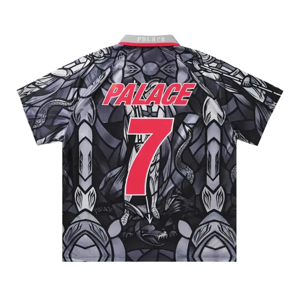 Palace x Nike England Dri-FIT Football Jersey Pewter Grey/Bright Crimson