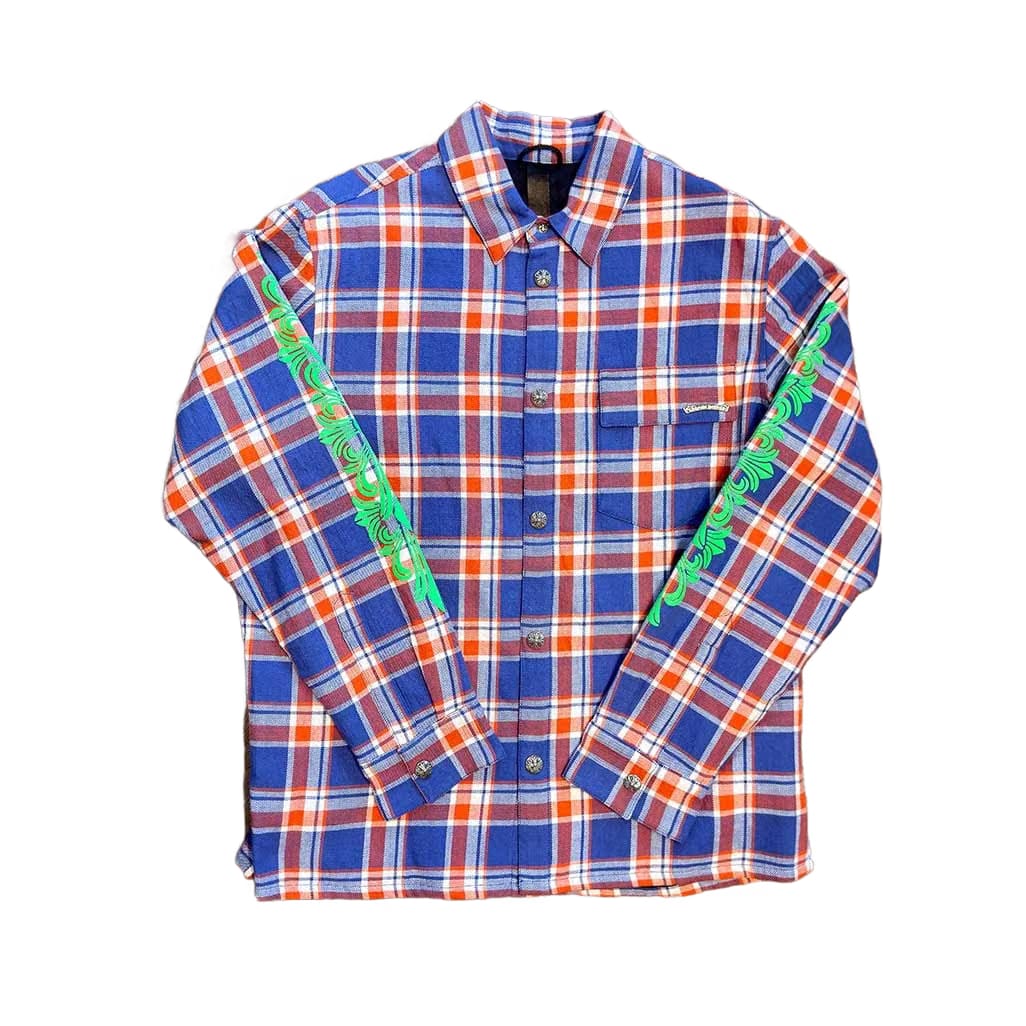 Chrome Hearts Checkered Blue Red Shirt Jacket