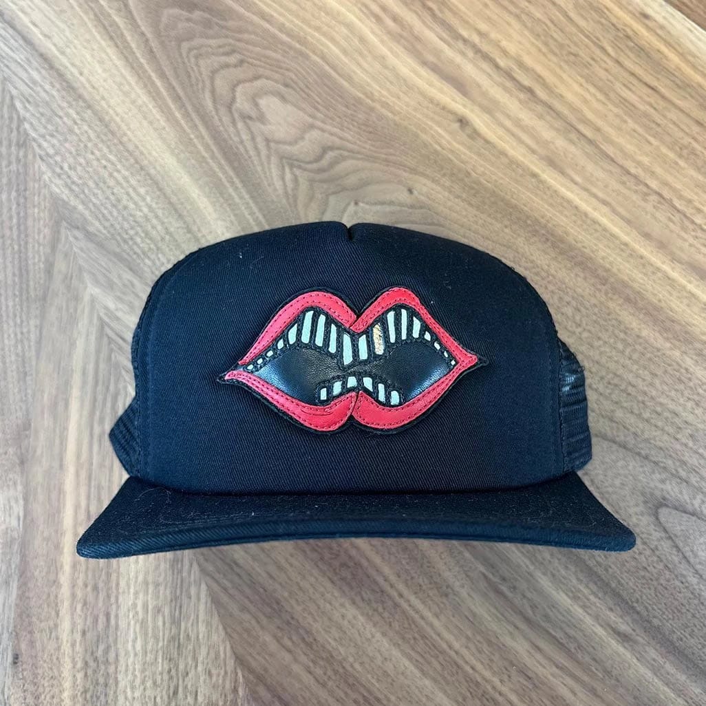 Chrome Hearts Chomper Big Lips Black Cap