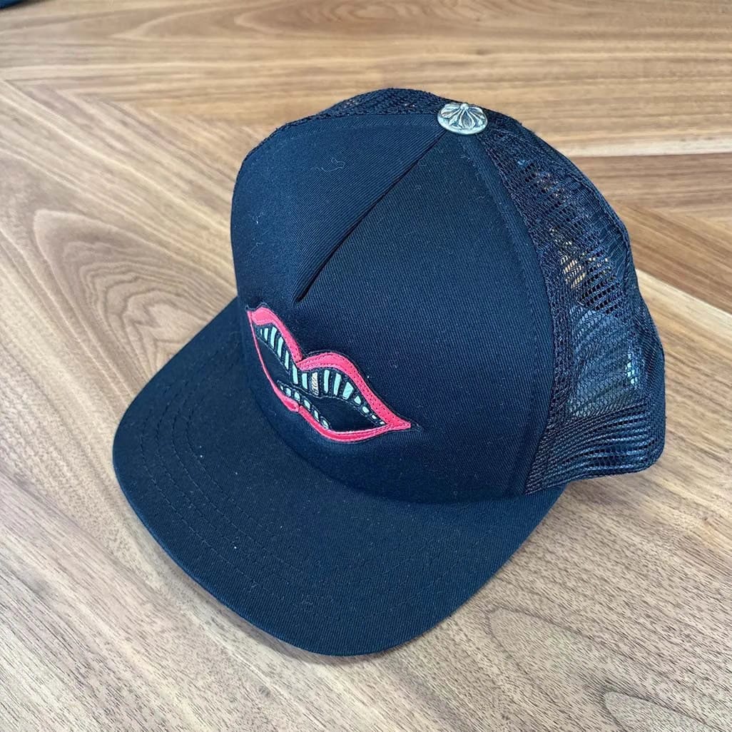 Chrome Hearts Chomper Big Lips Black Cap