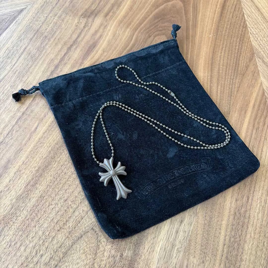 Chrome Hearts Brown Silicone Cross Necklace