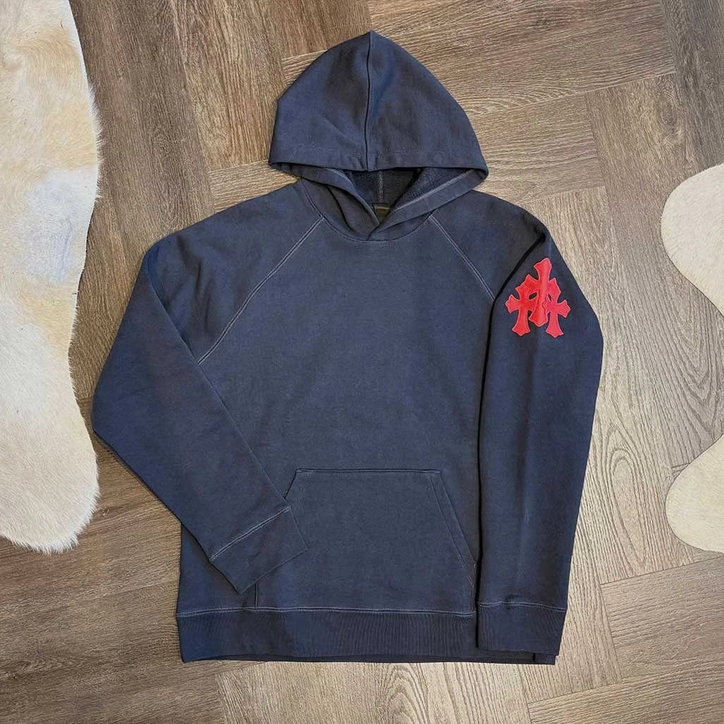 Chrome Hearts Blue Red Triple Patch Hoodie