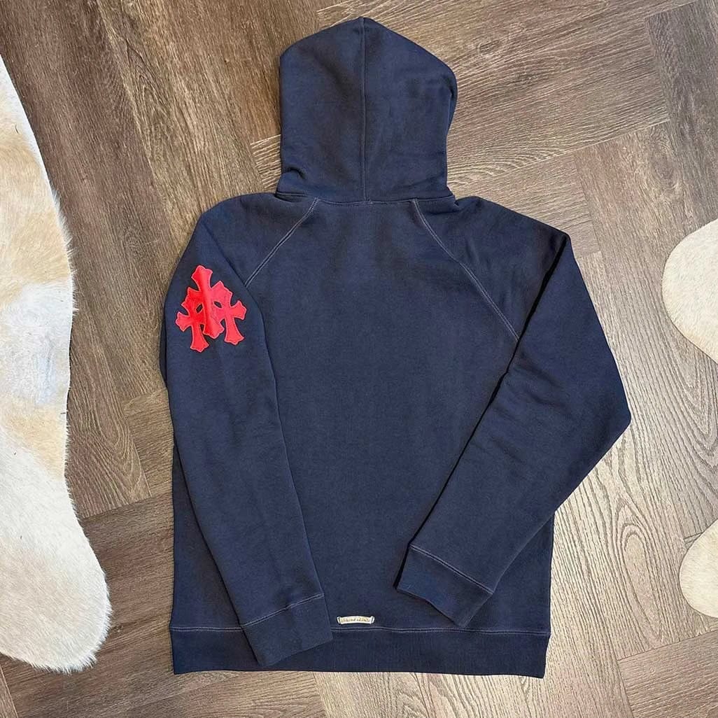 Chrome Hearts Blue Red Triple Patch Hoodie