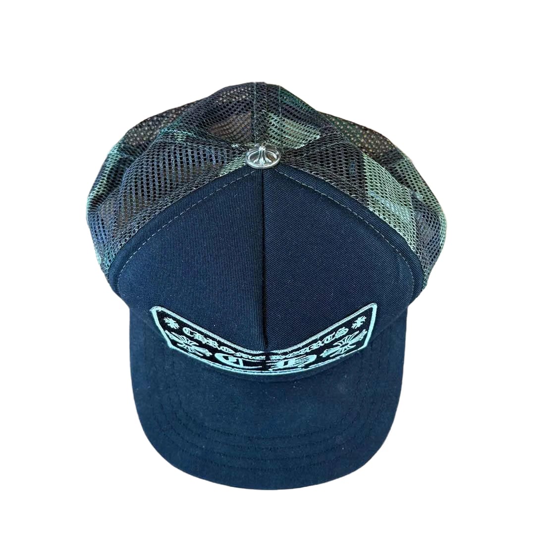 Chrome Hearts Black Camo Mesh Hollywood Cap