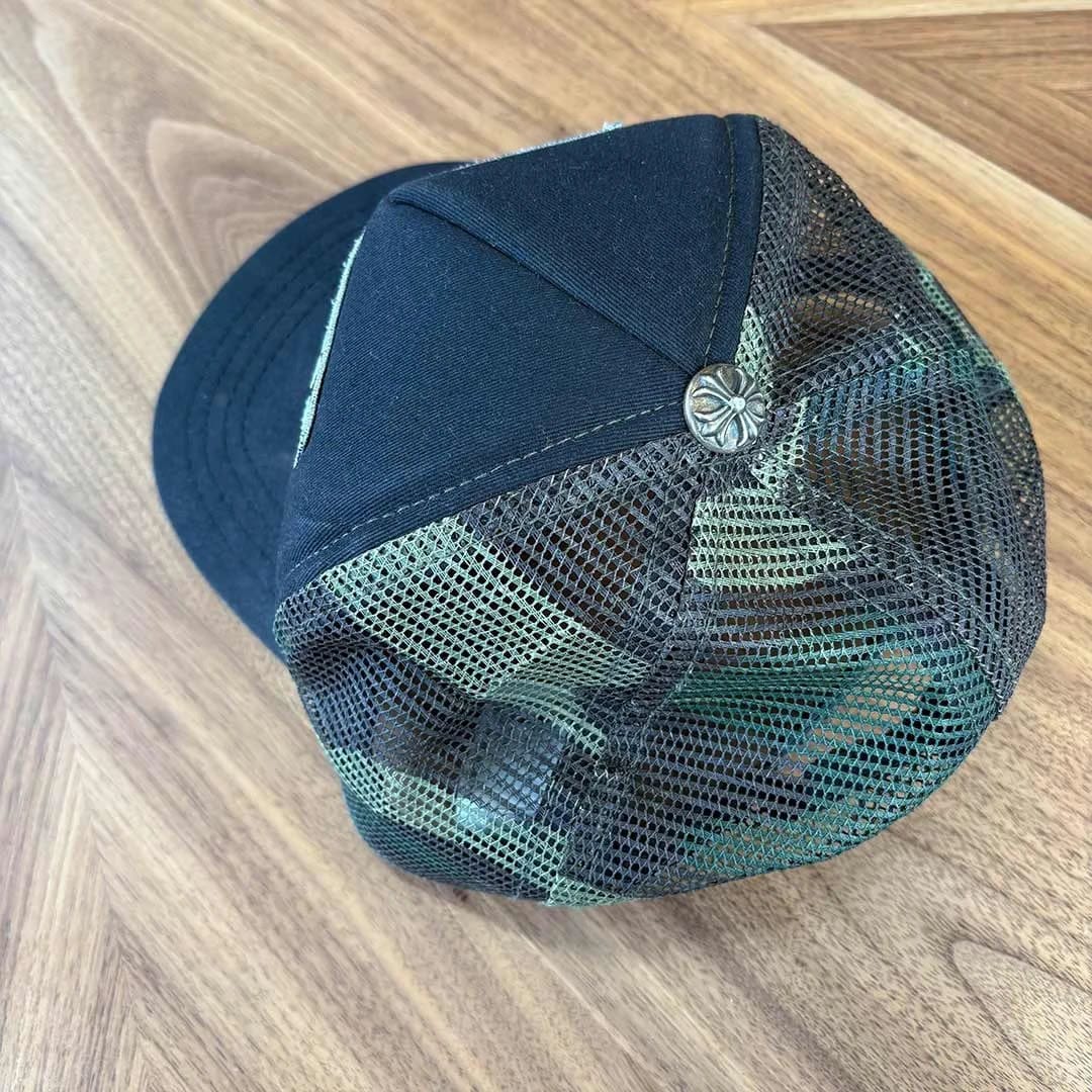 Chrome Hearts Black Camo Mesh Hollywood Cap