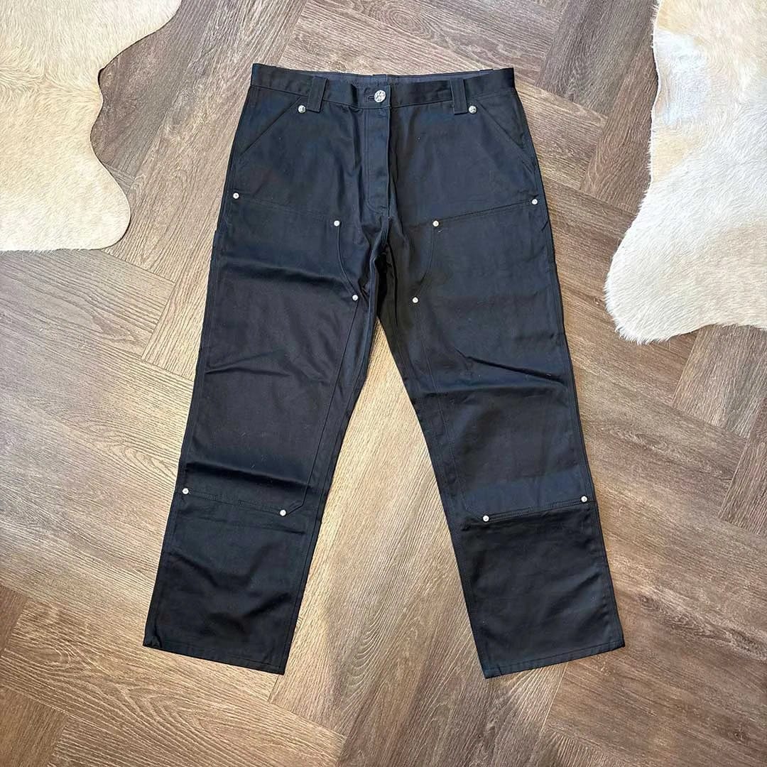 Chrome Hearts Black Carpenter Jeans Silverware