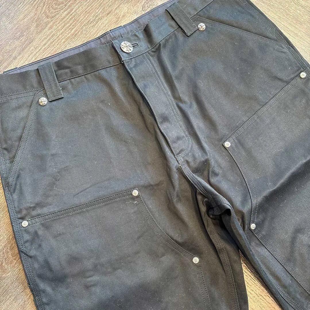 Chrome Hearts Black Carpenter Jeans Silverware