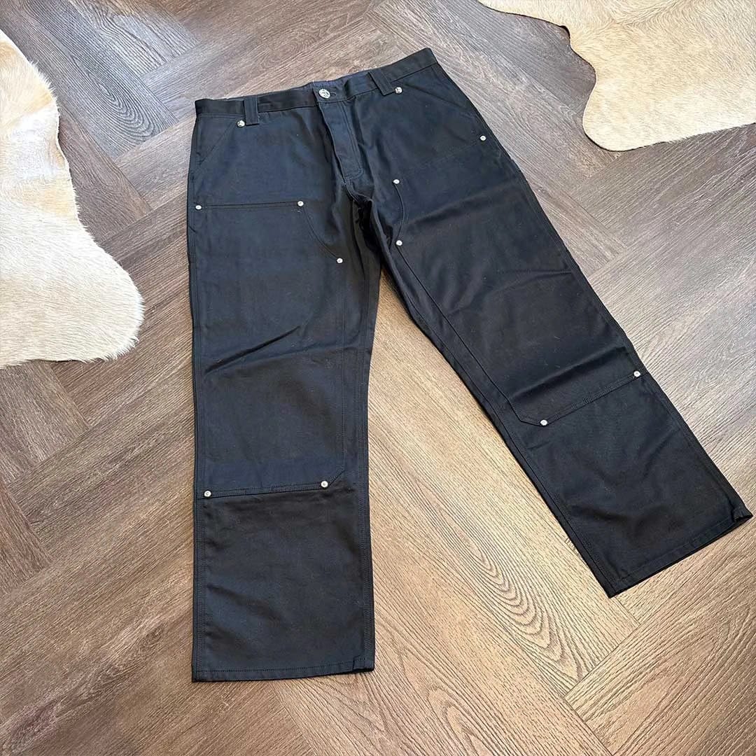 Chrome Hearts Black Carpenter Jeans Silverware