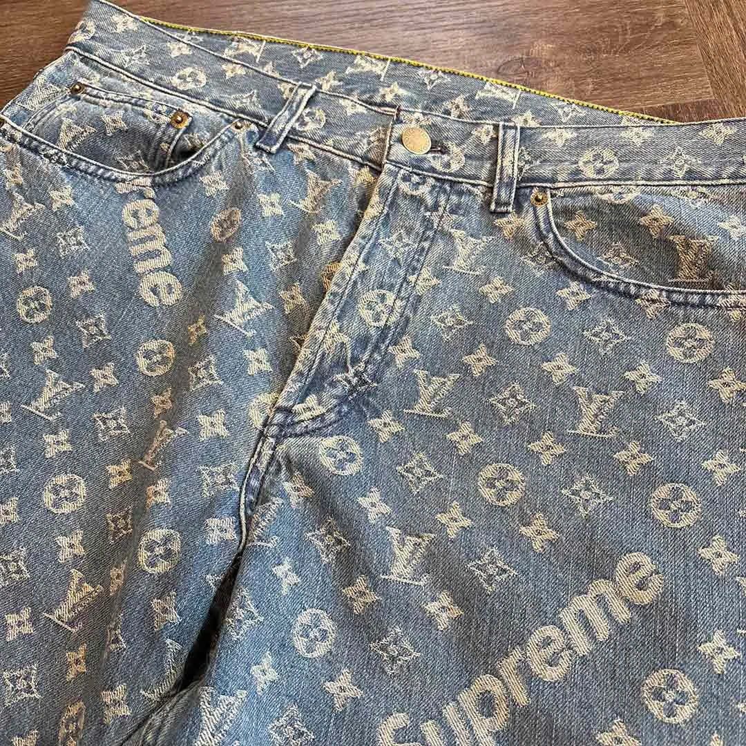 Louis Vuitton Supreme Louis Vuitton Monogram Blue Jeans