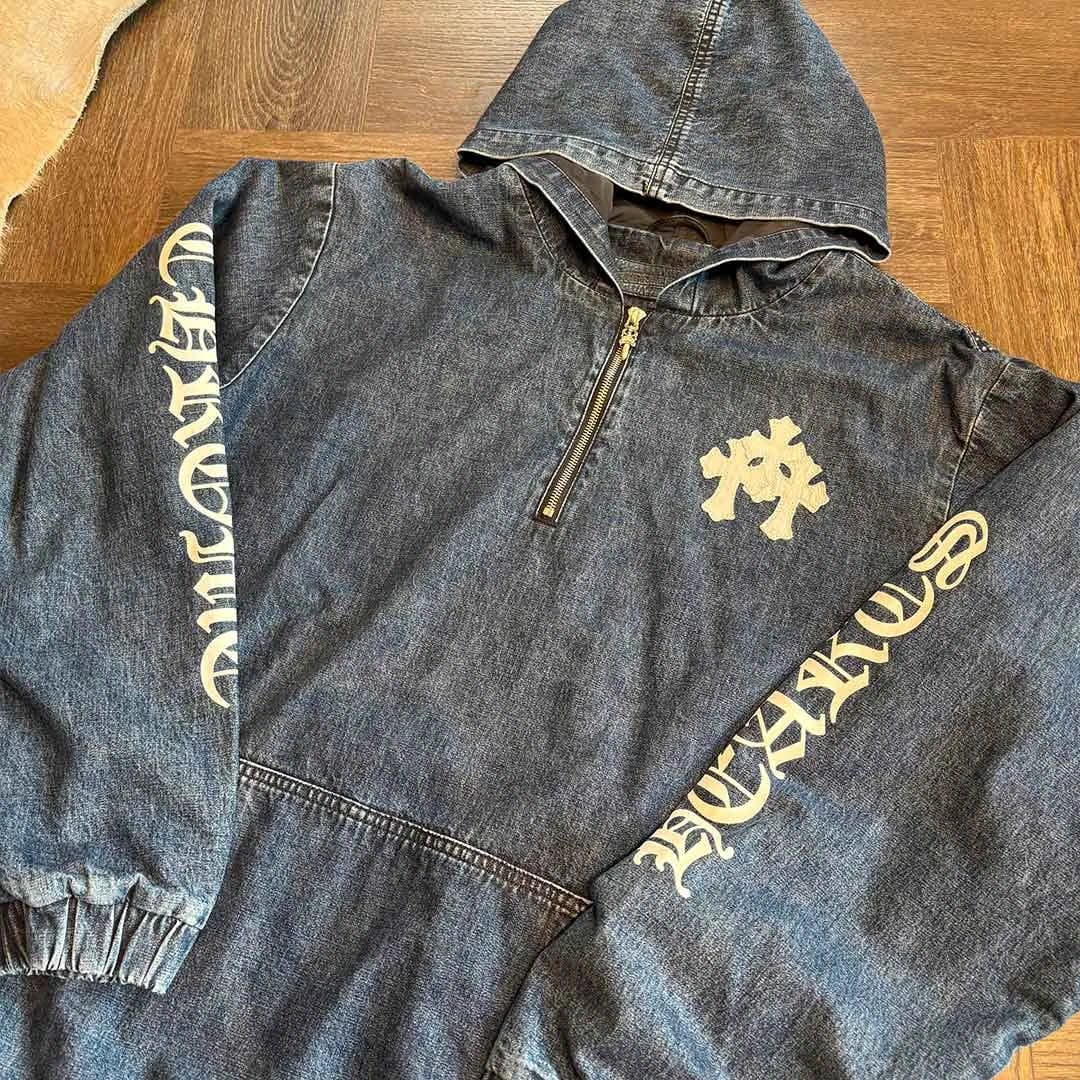 Chrome Hearts Blue Denim Triple Patch Jacket