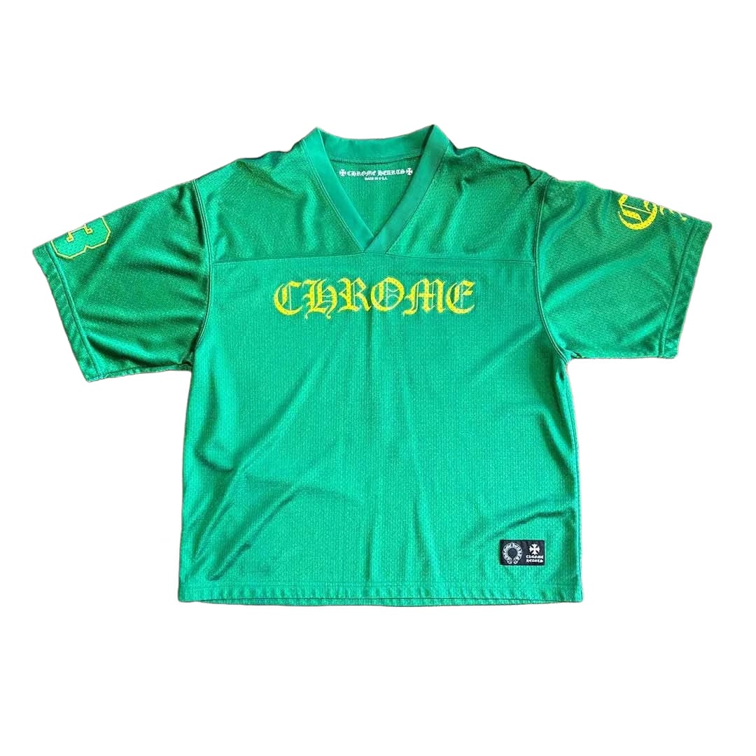 Chrome Hearts Sports Mesh Warm Up Short Sleeve Jersey Green