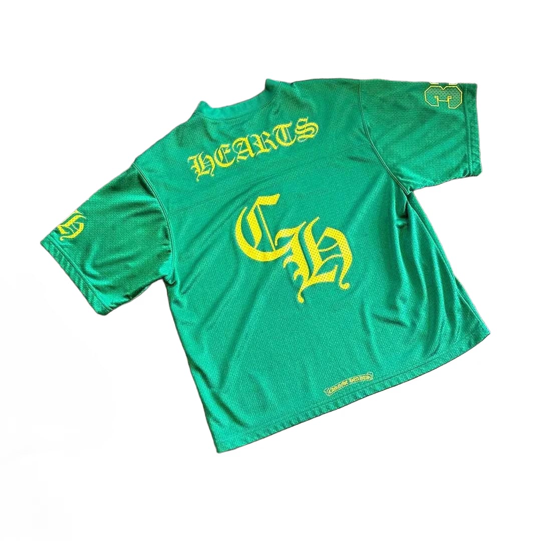 Chrome Hearts Sports Mesh Warm Up Short Sleeve Jersey Green