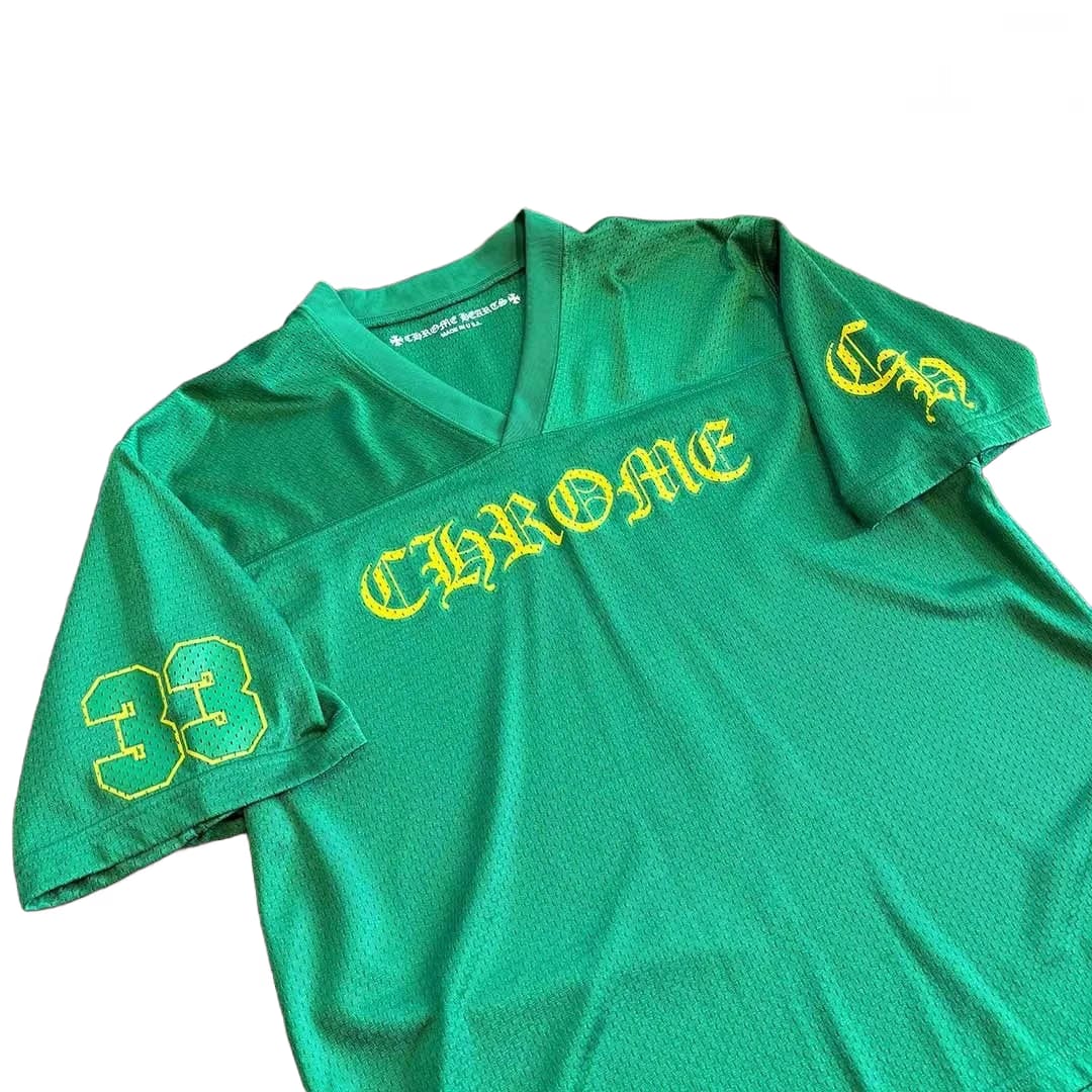 Chrome Hearts Sports Mesh Warm Up Short Sleeve Jersey Green