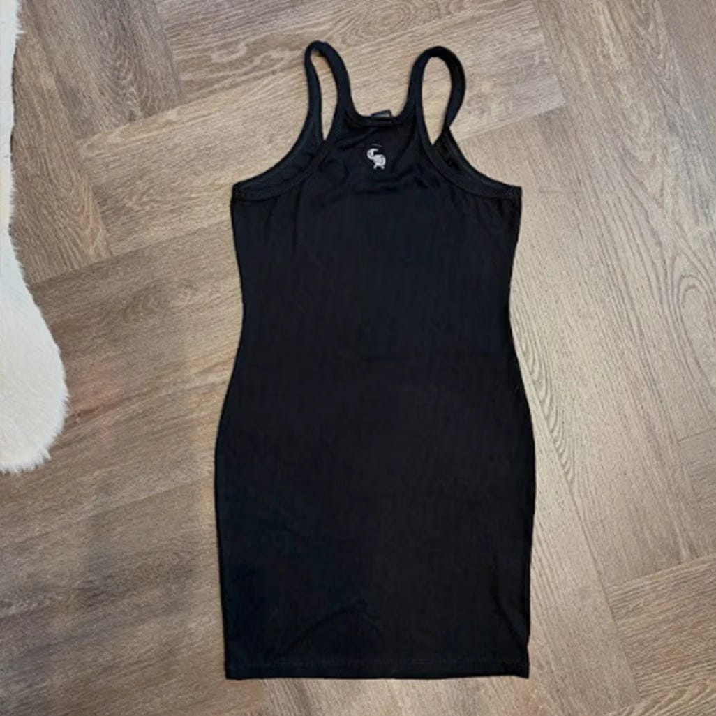 Chrome Hearts Black Cotton Tank Top Dress