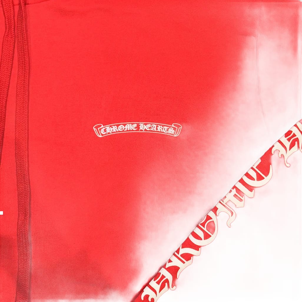 Chrome Hearts Red Scroll Pullover Hoodie