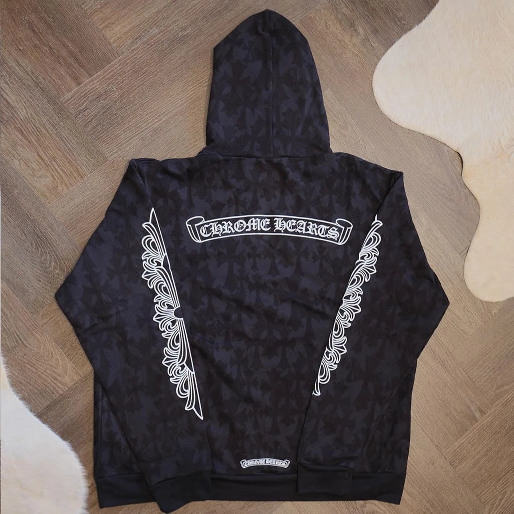 Chrome Hearts All Over Print Floral Hoodie