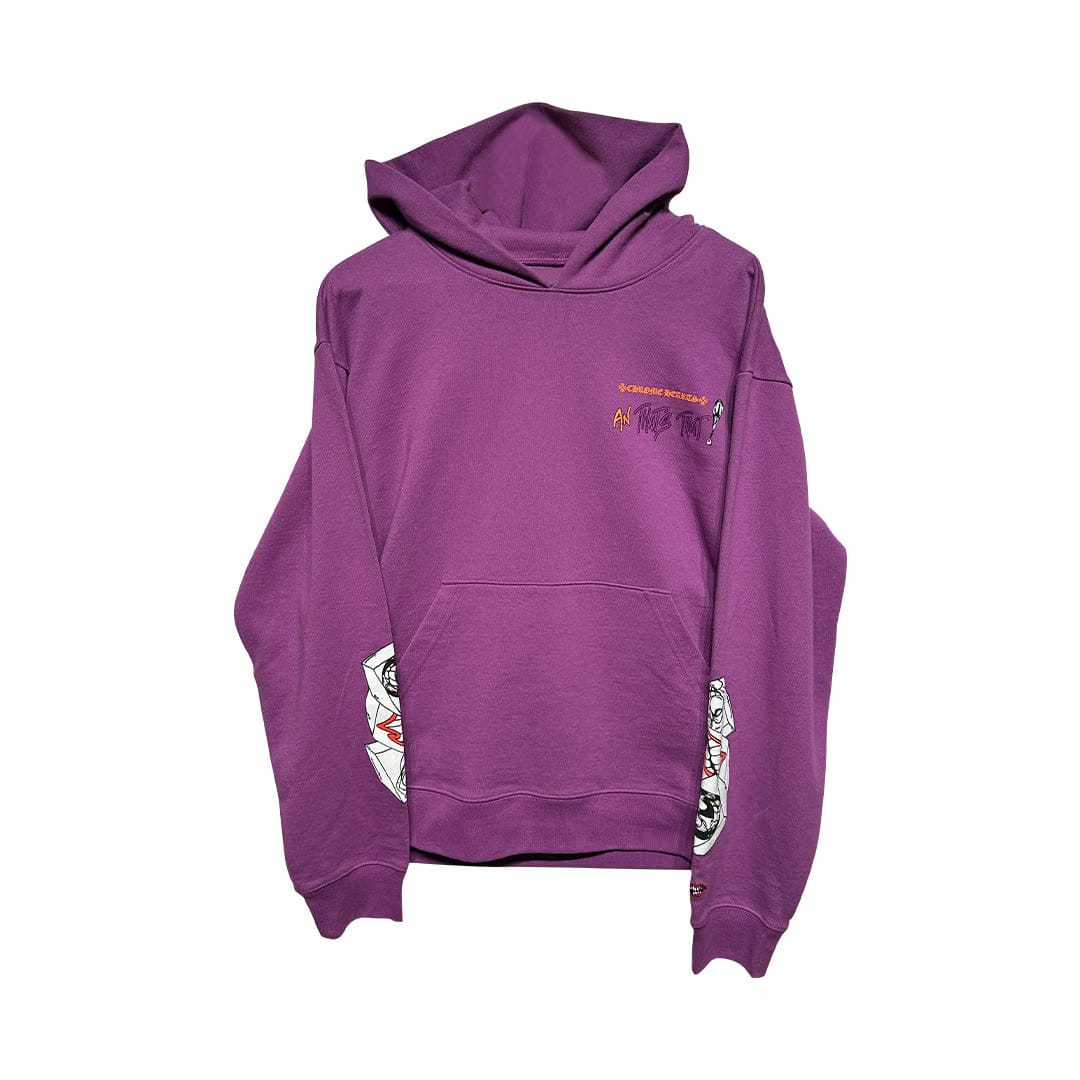 Chrome hearts Matty Boy I Want More Not Less Crewneck Hoodie Purple